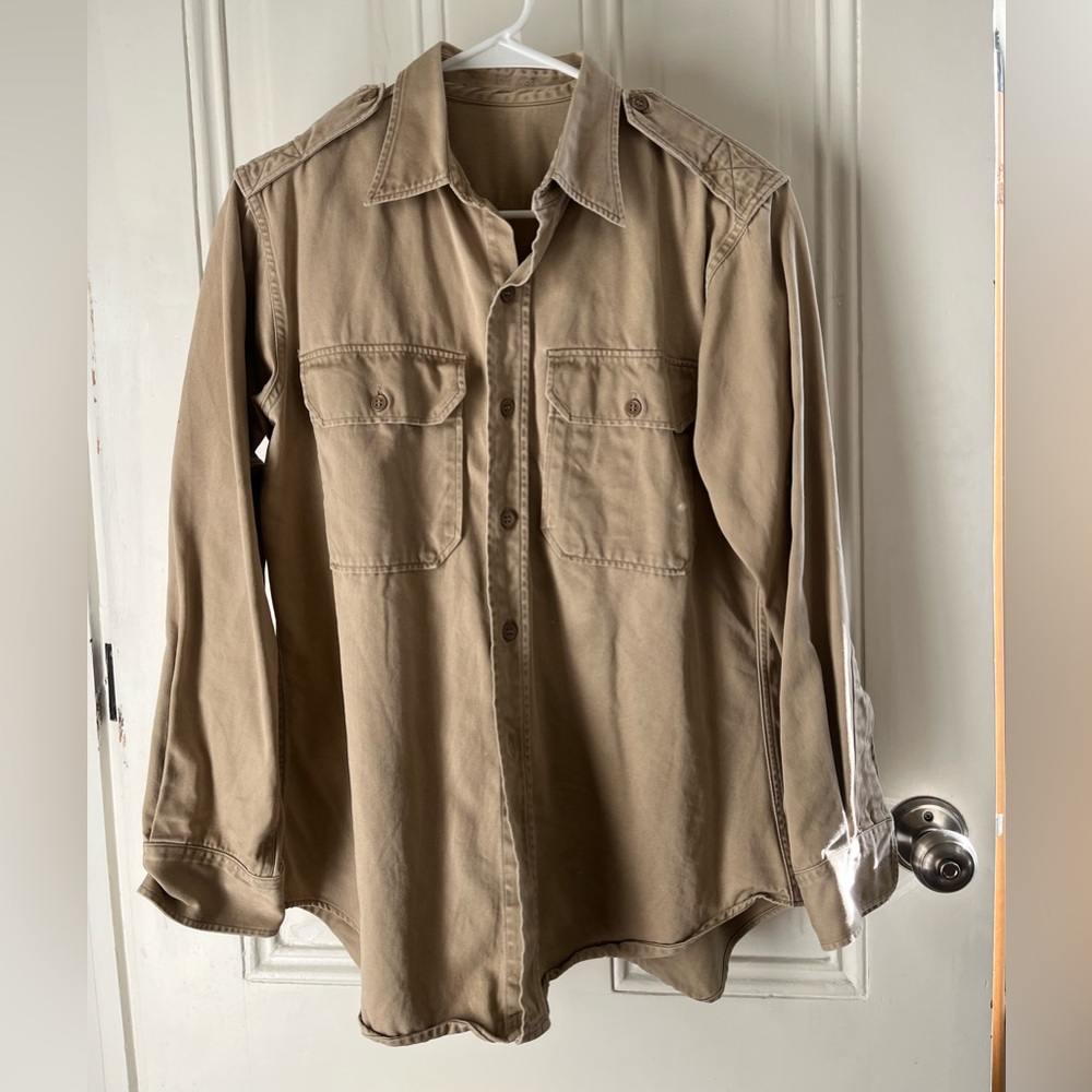 Army surplus jacket / shacket with epaulets